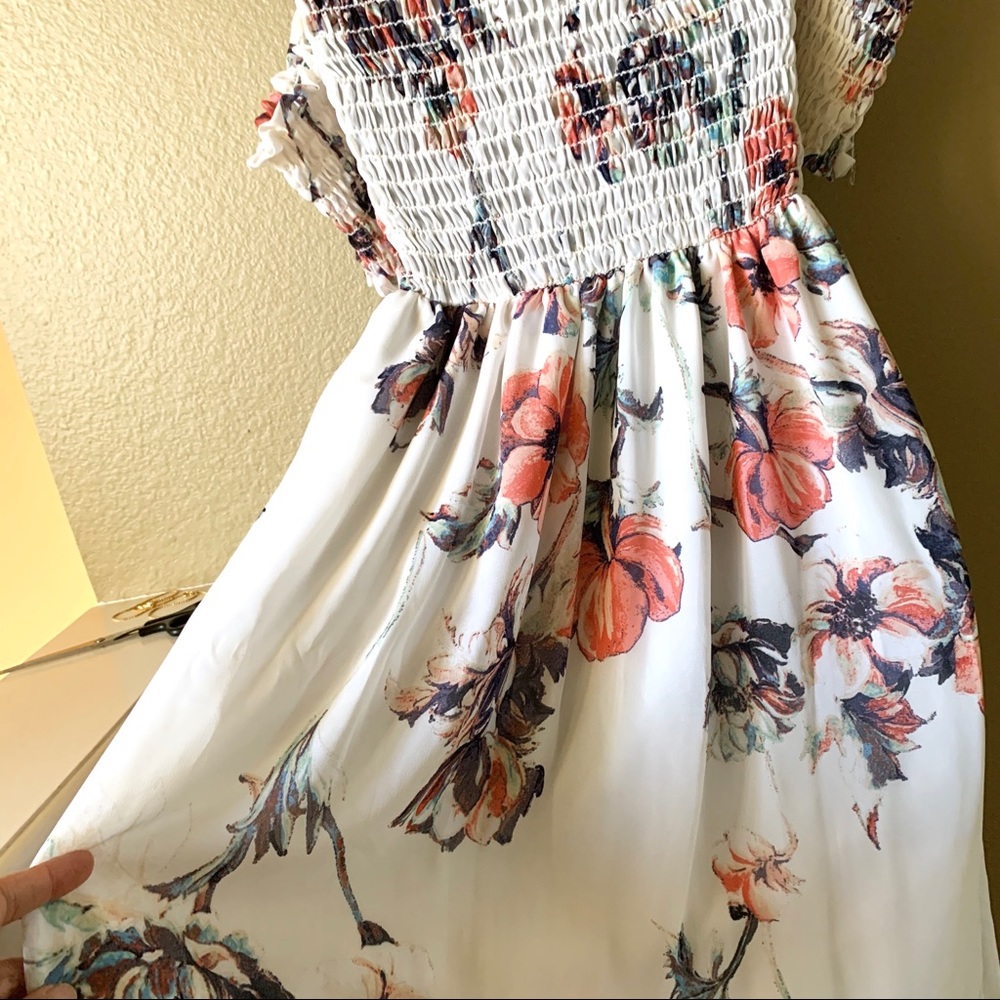 LAVENDER FIELD Floral Smocked off Shoulder Maxi - Picture 5 of 7